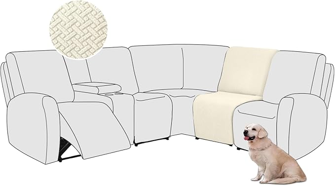 ALIECOM 100% Waterproof Recliner Sectional Couch Covers L Shape Stretch Corner