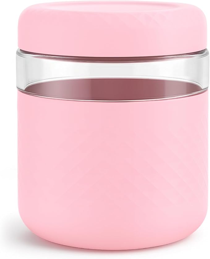 32 oz/4 Cup Glass Lunch Bowl Container with Lid, Leak & Spill Proof | BPA-Free, Microwave & Dishwasher Safe, Airtight Meal Prep & Food Storage Jar for Lunch, Salad, Soup, Oats, Stew, Yogurt