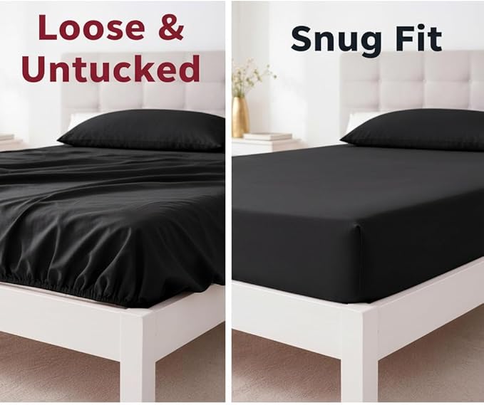 Stretchy Queen Fitted Sheet for 4 Inch Low Profile Mattress