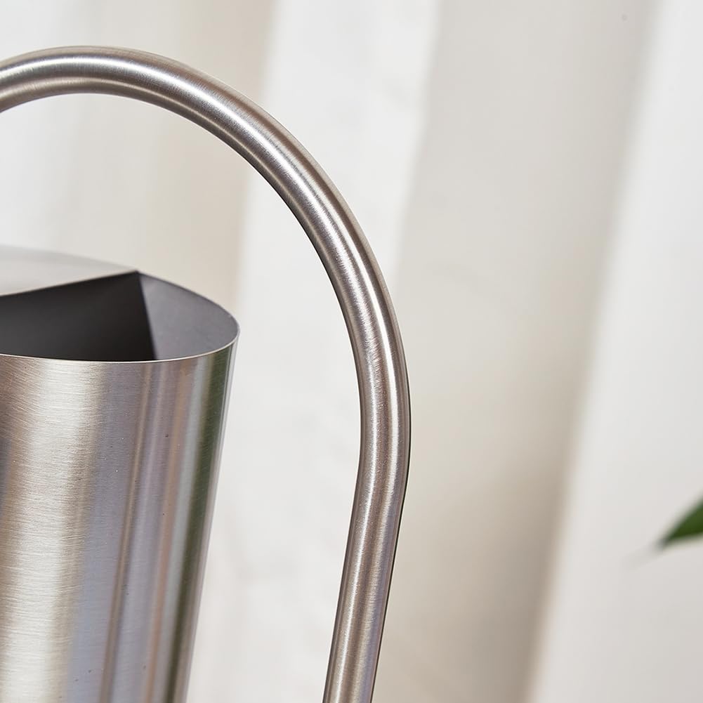 Chemlliy Watering Can for Indoor Plants, 50 oz/1.5L Stainless Steel Watering Can Pot with Long Spout, Garden Watering Cans with Comfortable Handle for Indoor House Plants Bonsai Flower Decorative