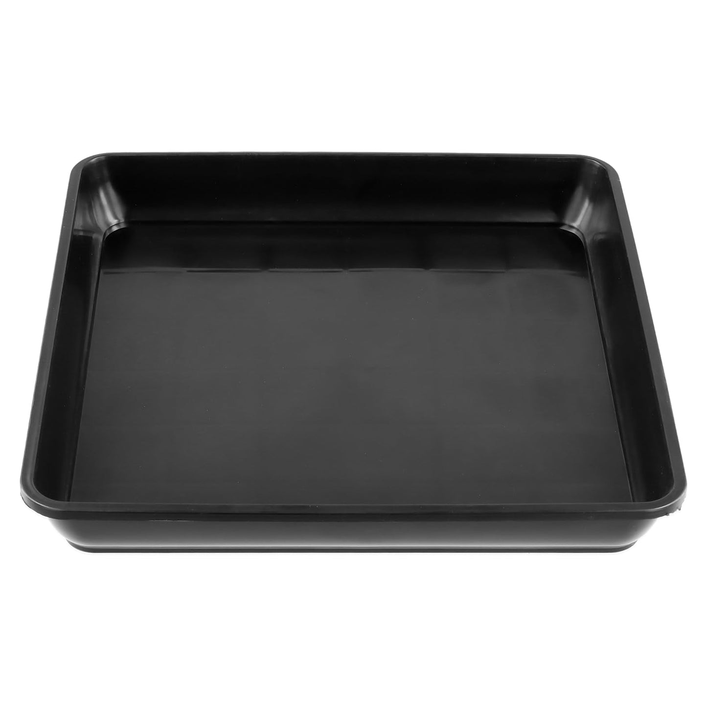 SOUJAP 20 Pack Black Square Plant Saucer, 8.7 Inch Inner Flower Pot Drip Tray for Outdoor Indoors,10 Inch Outer