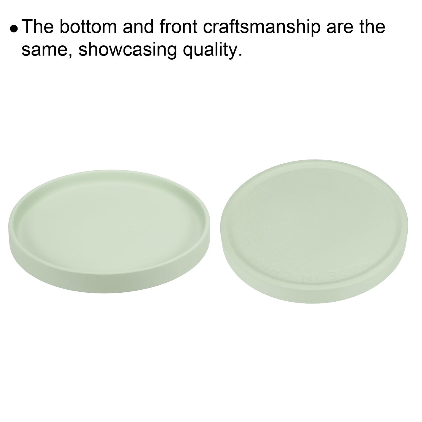 PATIKIL 7.7 Inch Round Ceramic Plant Saucer, Plant Saucer Tray Flower Planter Drip Tray for Indoors Outdoors Patio Balcony, Mint Green