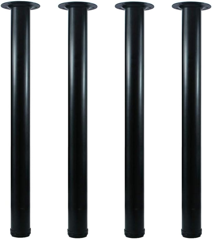 QLLY 24 inch Adjustable Metal Desk Legs, Heavy Duty Furniture Table Legs