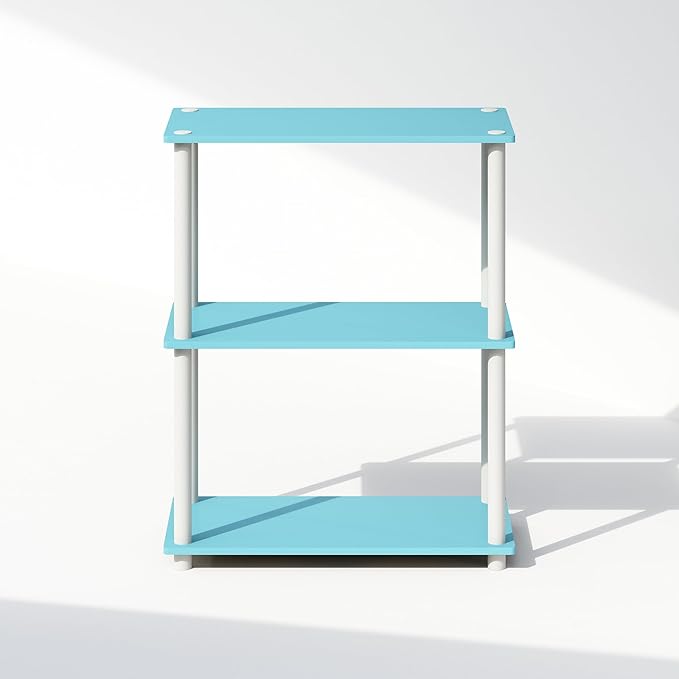 Furinno Turn-N-Tube Book Shelf, 3-Tier Bookshelf, Bookcase