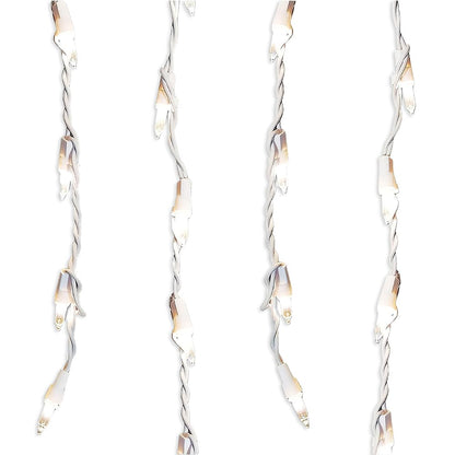 Brite Star 300-Count Stay-Straight Clear Window Icicle Lights Set - White Wire Mini Lights