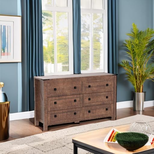 T4TREAM Farmhouse 6 Drawers Dresser