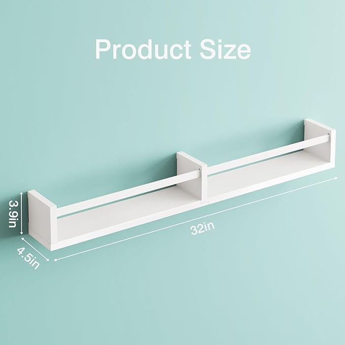 Fixwal Nursery Book Shelves, 32 Inch Floating Bookshelves