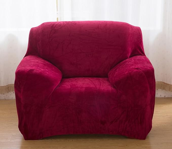 vctops 1-Piece Velvet Plush Stretch Chair Sofa Slipcover Soft Fuzzy Fluffy