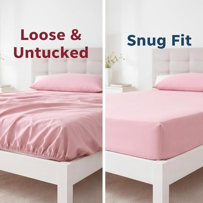 Stretchy Queen Fitted Sheet for 4 Inch Low Profile Mattress