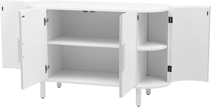 Curved Design Light Luxury Swith Adjustable Shelves, Suitable
