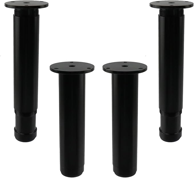 4 PCS Metal Adjustable Furniture Sofa Legs, Heavy Duty Bed Frame Center Slat
