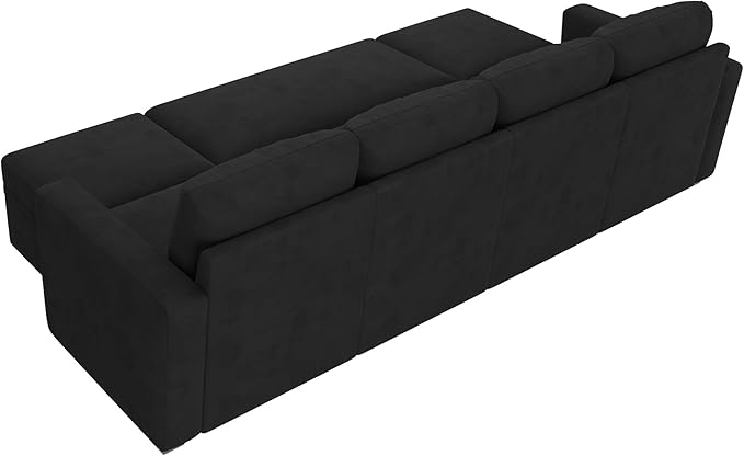 HONBAY Modular Sectional Sleeper Sofa Bed, Velvet Sectional Couch