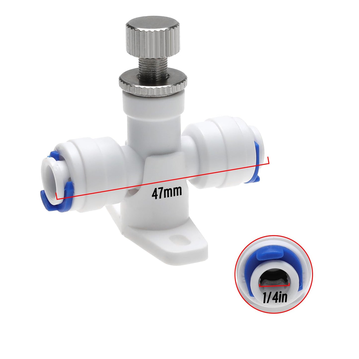 LT Easiyl 2pcs RO Water Flow Control Valve Compatible with 1/4 Inch Hose OD POM Plastic for RO Water Systems/Pure Water Systems/Water Purifiers/Water Dispensers