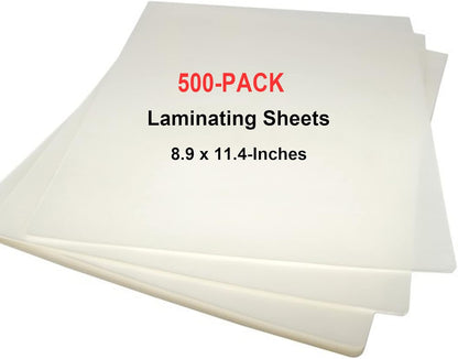 MPRT Laminating Sheets, 3 Mil Clear Thermal Laminating Pouches 8.9 x 11.4 Inches Laminate Sheets Paper for Laminator, 500-Pack