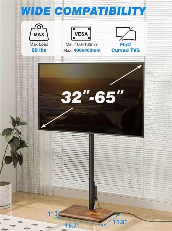 Rfiver Swivel Floor TV Stand