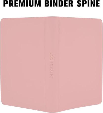 Card Binder 16 Pocket,Trading Card Binder Holds up to 1408 Cards with 44 Sleeves,Zipper Card Holder Album Compatible with TCG Card/Game Cards/Sports Card-Light pink