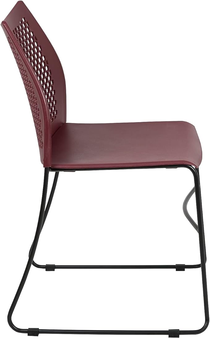 Flash Furniture HERCULES Series 661 lb. Capacity Burgundy Stack Chair