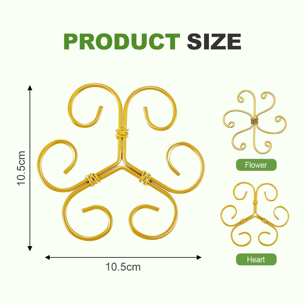 Plant Stem Support Set, 2025 New Reusable Plastic Climbing Plant Support Plant Trellis 3/6 Pcs, Upgrade Climbing Houseplant Support Stakes for Indoor Plants Stem Holder (3, Green Round)