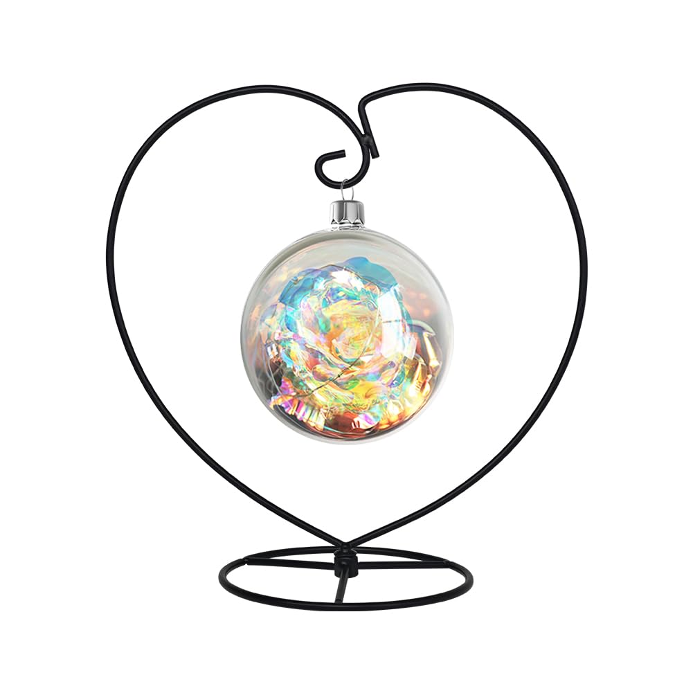 CXLE Ornament Display Stand,Iron Pothook Stand for Hanging Glass Globe, Air Plant Terrarium, Witch Ball, Christmas Ornament and Home Wedding Decoration