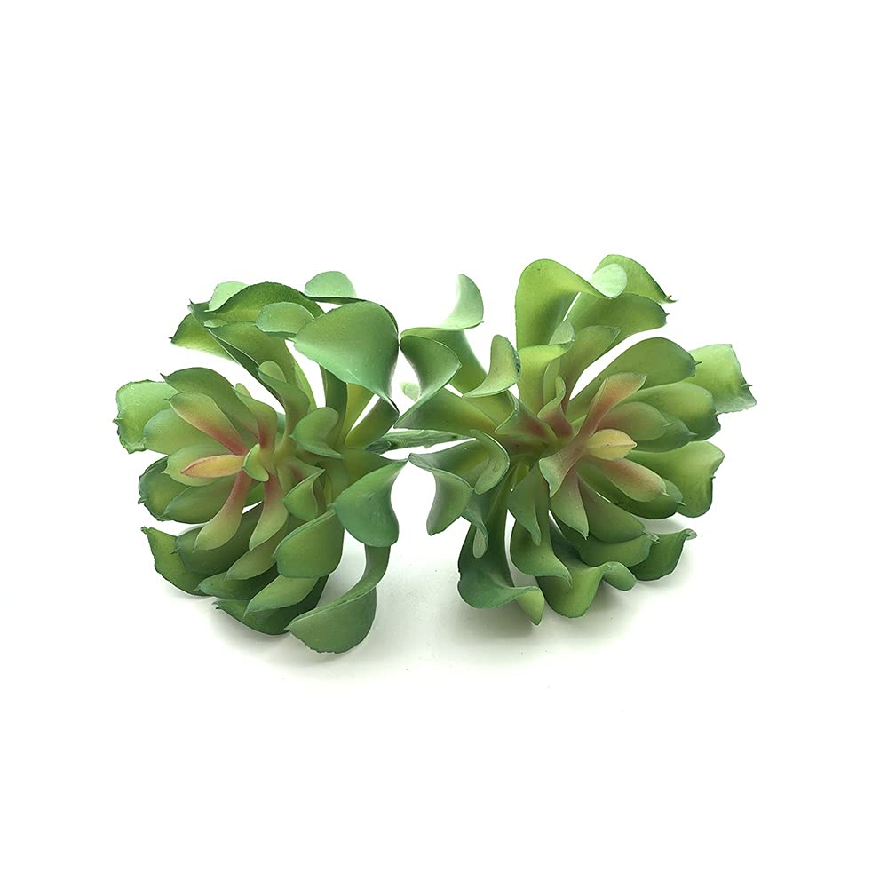 EBUYOM 2 PCS Artificial Succulents Plants Unpotted Fake Succulent Bouquet Arrangements Faux Plants DIY for Garden Decor Home Decoration Greenery Set (Lotus)