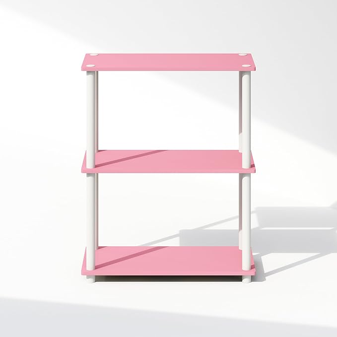 Furinno Turn-N-Tube Book Shelf, 3-Tier Bookshelf, Bookcase
