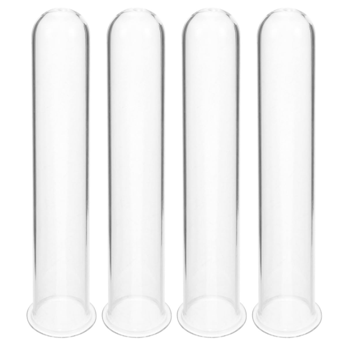Healvian 4pcs Glass Propagation Test Tube Vases Hydroponic Glass Plant Holder Tubes for Indoor Flower Display and Terrarium Gardening