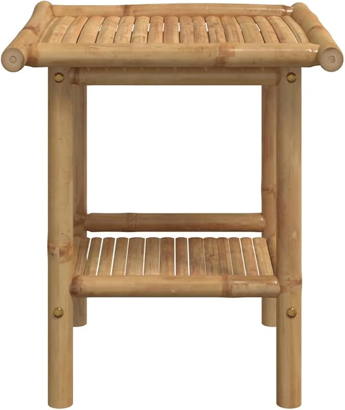 Natural Bamboo Fiber Coffee Table Square Modern Eco-Friendly Furniture