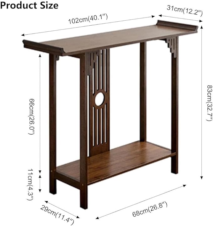 Japanese Style Console Table, Bamboo Accent Table