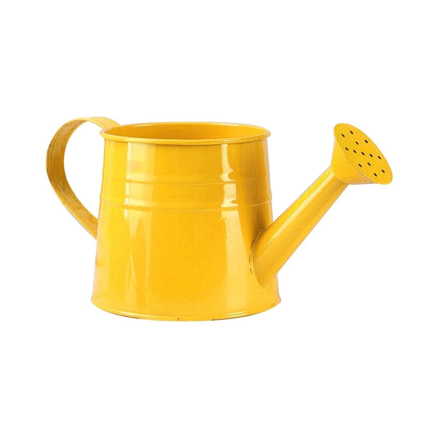 Small Watering Can, Metal Watering Can with Sprinkler Head, Lightweight Durable Decorative Sprinkling Can Gardening Tool Accessories for for Outdoor Indoor Lawn Garden (Yellow)