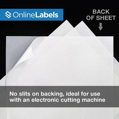 8.5 x 11 Clear Frosted Matte Sticker Paper (Inkjet Printers Only) - 100 Sheets - Full Sheet Labels - OnlineLabels