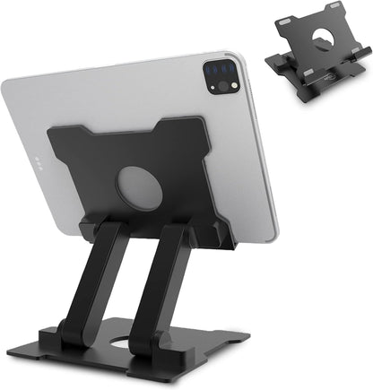 KABCON Tablet Stand,Adjustable Drawing Holder Eye-Level Aluminum Solid Stand for Desk, Portable Monitor, iPad Pro 9.7 10.5 Air Mini,Microsoft Surface Pro,Tab-Up to 15''