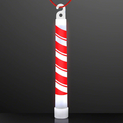 25 Pack of Premium 6" Candy Cane Christmas Glow Sticks