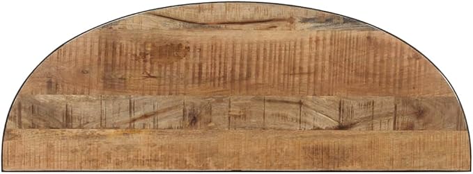 Half Circle Side Table 43.3x15.7x30.3 Inches Solid Mango Wood