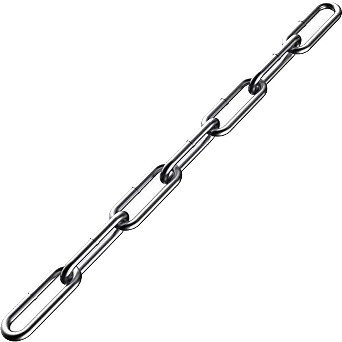 Stainless Steel Chain, Lsqurel 6.5ft Metal Chain Link Chain 3/16in Heavy Duty Chain Utility Chain Jack Chain for Home Outdoor Camping Hanging etc (3/16in-6.5ft)