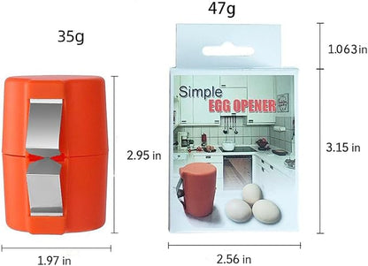 Handheld Egg Shell Opener, Eggshell Separator and Cutter, Food Grade PP Stainless Steel Egg Topper Cutter for Chicken Duck Eggs, Portable Lightweight Kitchen Gadget for Home Cooking Baking (orange)