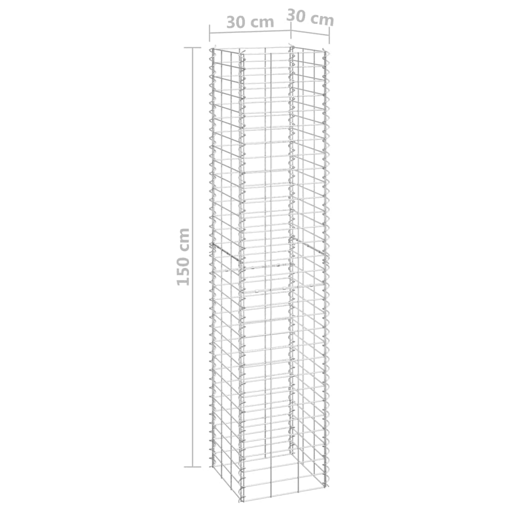 Gabion Raised Bed Silver Iron Medium Durable Gabion Raised Bed, Gardening, Pots & Planters, 151252