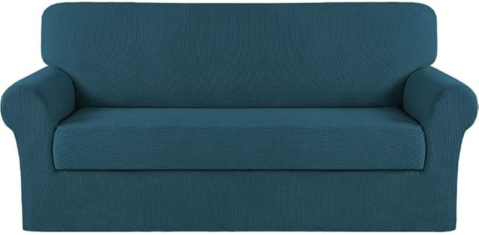 Turquoize Stretch Sofa Slipcover 2 Pieces Sofa Cover Couch Cover