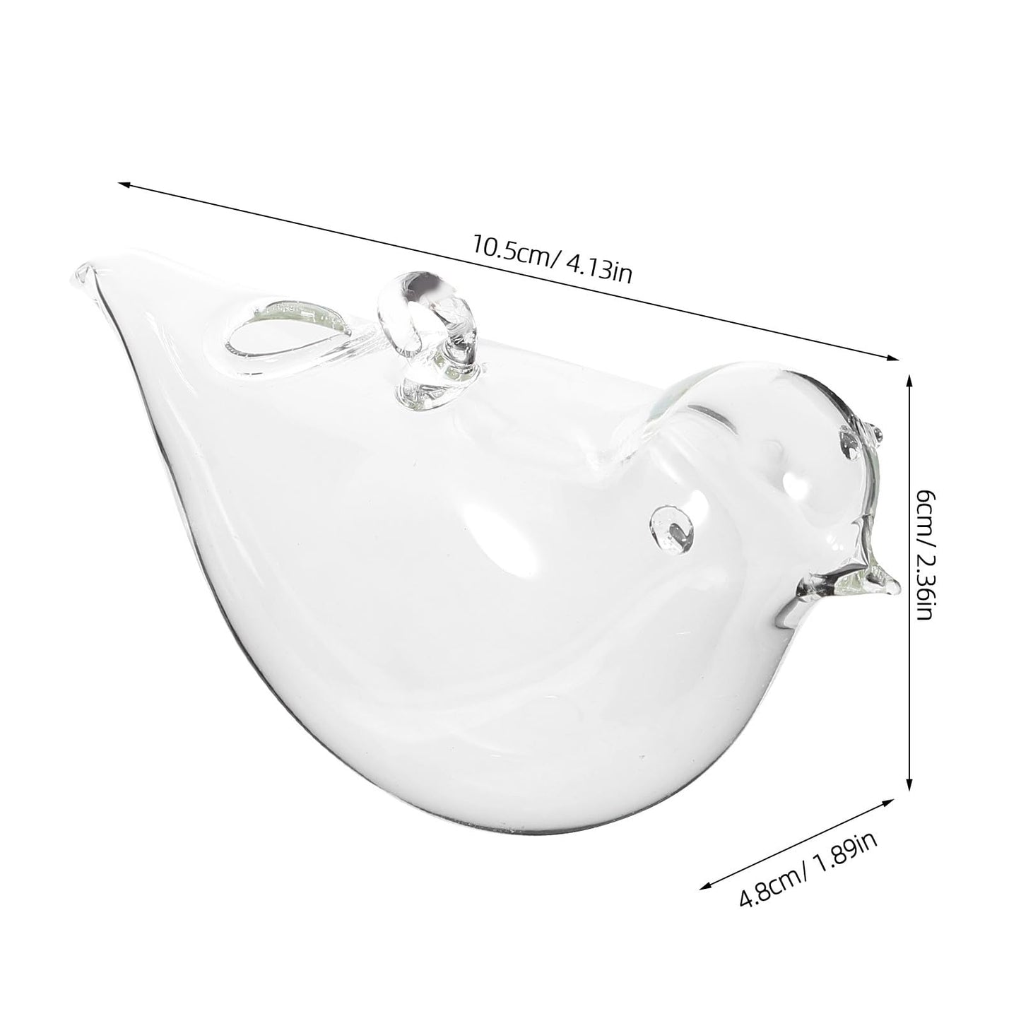 Uonlytech 2Pcs Hanging Glass Flower Vase Decorative Hydroponic Terrarium for Indoor Plants Bird Shape Small Planter Home Garden Décor