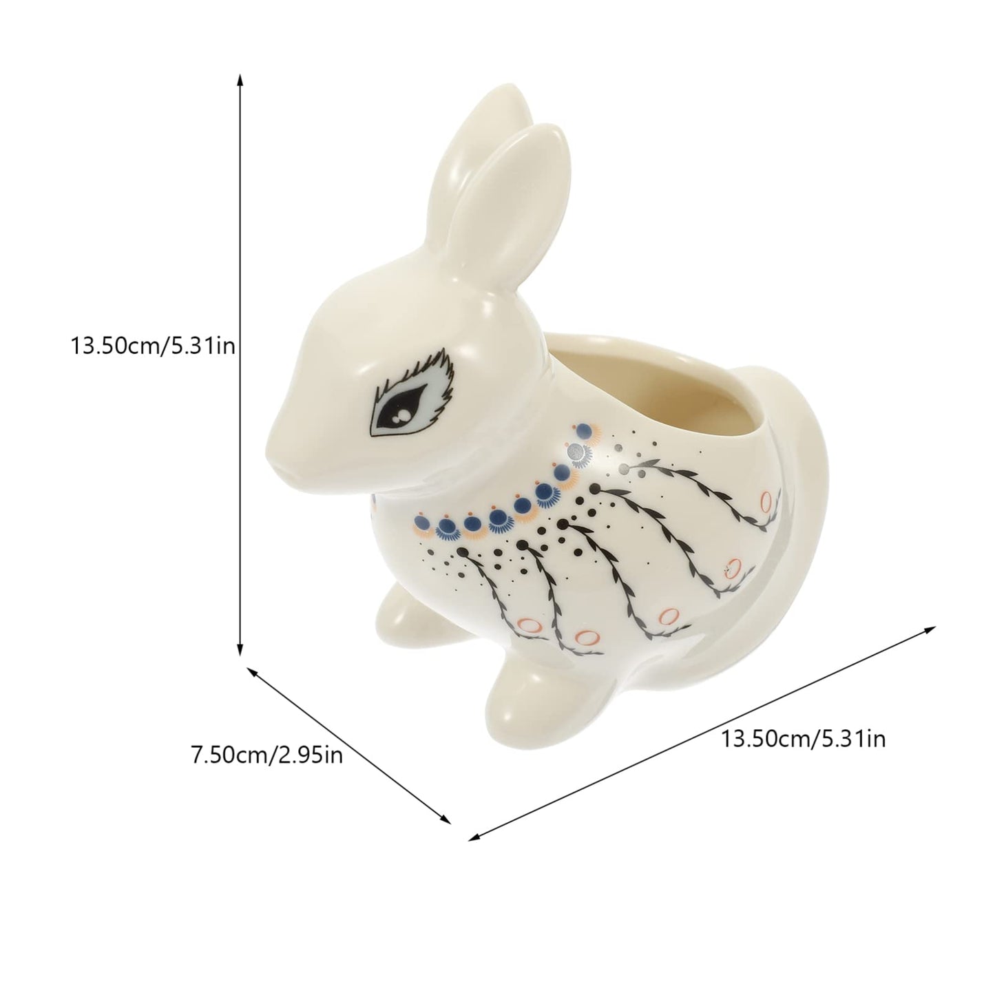 GANAZONO Flower Pots Mini Ceramic Bunny Planter Decorative Cartoon Rabbit Small Flower Pot Succulent Planter for Succulent Plant Cactus Flower Style 2 Animal Succulent Pots