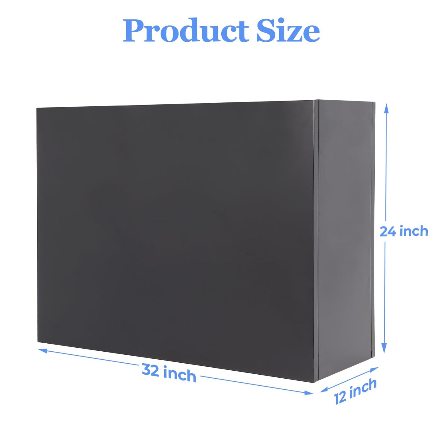Large Metal Planter Box 32"x 12"x 24" - Modern Rectangular Heavy Duty Black Steel Planter with Drainage Holes for Outdoor Garden, Patio, and Balcony – Rust and Weather Resistant (Grey)