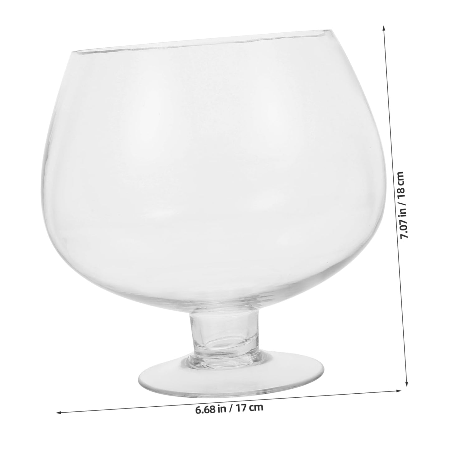BESPORTBLE Clear Bubble Bowl, Glass Vase with Stand Fish Bowl Clear Planter Terrarium Globe Flower Vase Hydroponic Kitchen Table Centerpiece Footed Pedestal