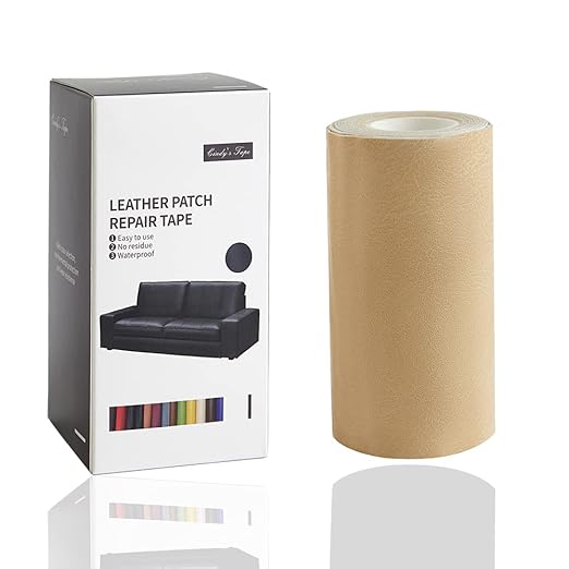 Leather Repair Tape Self Adhesive Patch kit Retro Ivory Beige 4x60 inch Heavy