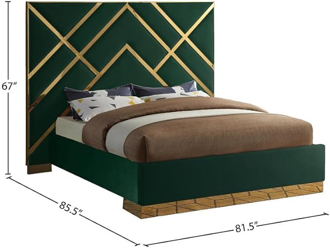 Meridian Furniture VectorGreen-Q Vector Collection Modern | Contemporary Velvet