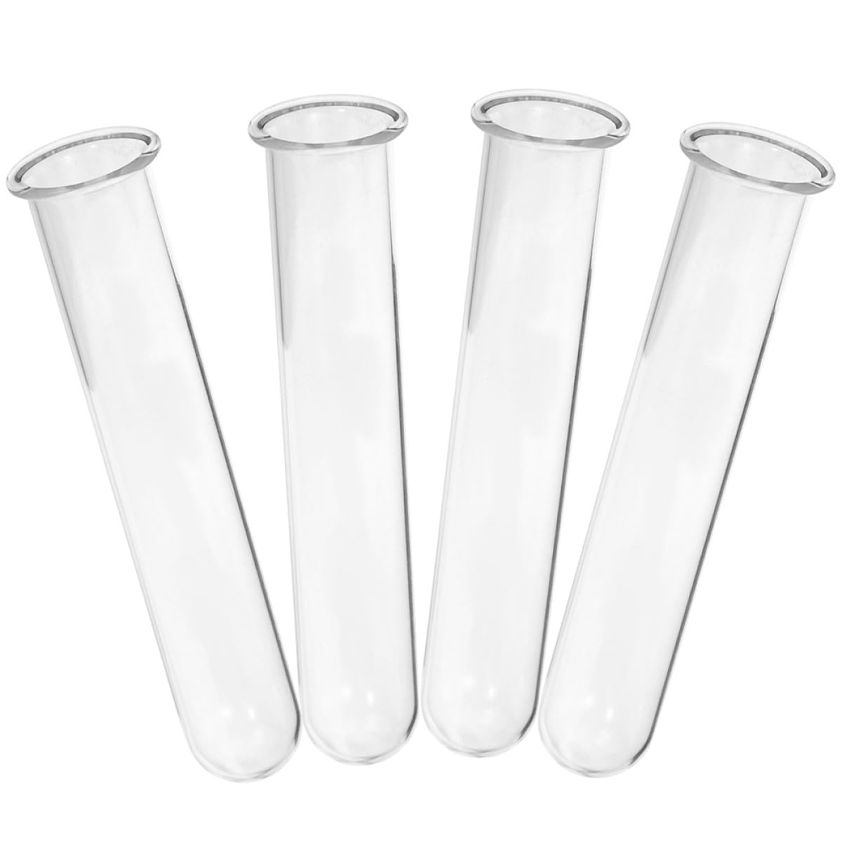HEMOTON 4pcs Glass Test Tube Hydroponic Plant Tubes 2.5x3x18cm Propagation Vase Set for Wall Mounted and Desktop Terrarium Planter Home Décor