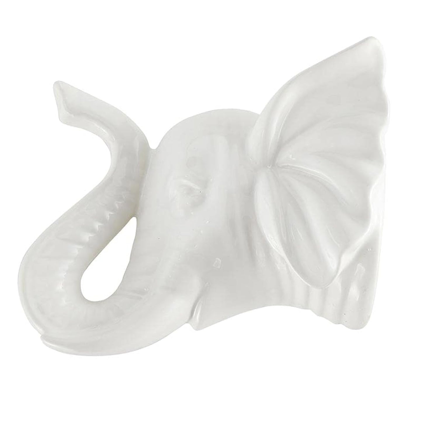 47th & Main Flower Pot for Indoor Plants | Animal Shaped Ceramic Planter Pot, 4" x 7" W x 4" H, White Elephant
