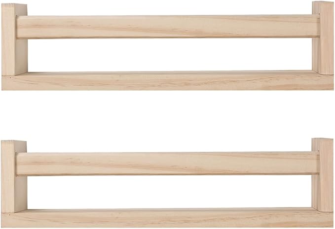 JORIKCHUO Nursery Book Shelves, Kitchen Spice Rack, or Rustic Wall Mounted