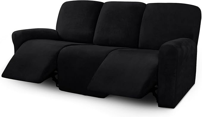 ULTICOR Velvet 8-Pieces Recliner Sofa Covers Stretch Reclining Couch Covers