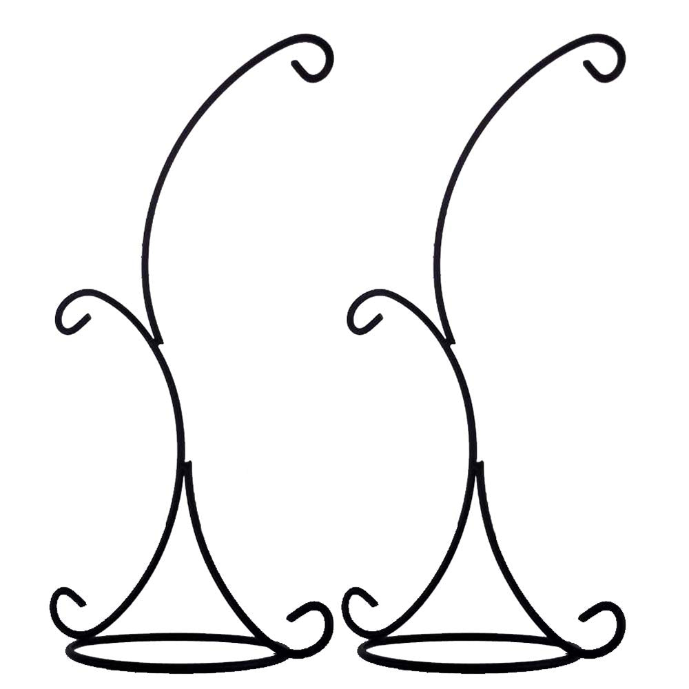 YEARCHY Ornament Display Hanger Rack Stand Hook Chrismas Ornament Party Decoration Holder Air Plant Flower Pot Hanging Terrarium Home Office Decoration (Black, 2)