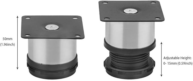 VOVOV Furniture Cabinet Metal Legs Adjustable Stainless Steel Kitchen Feet