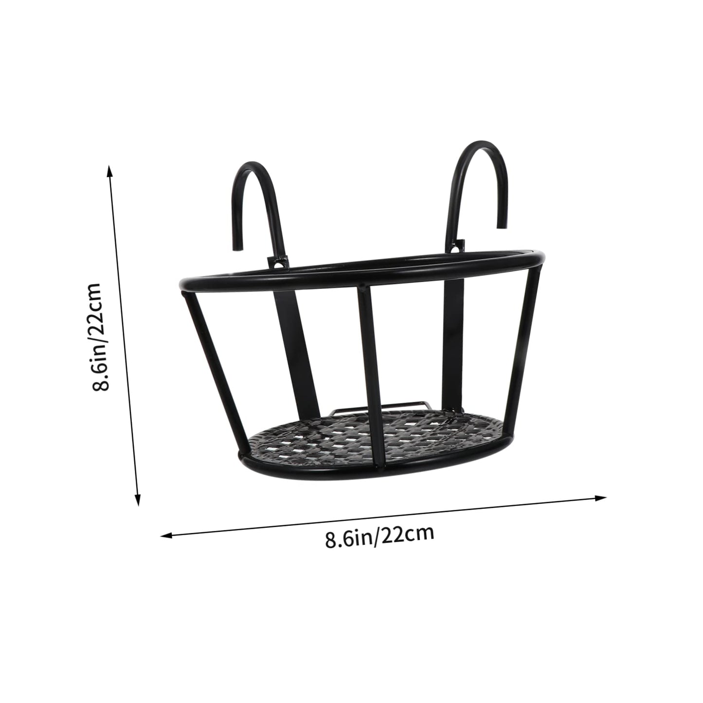 PRETYZOOM 2pcs Hanging Balcony Plant Rack Iron Flowerpot Holder Sturdy Succulent Stand for Outdoor Indoor Garden Patio Decoration